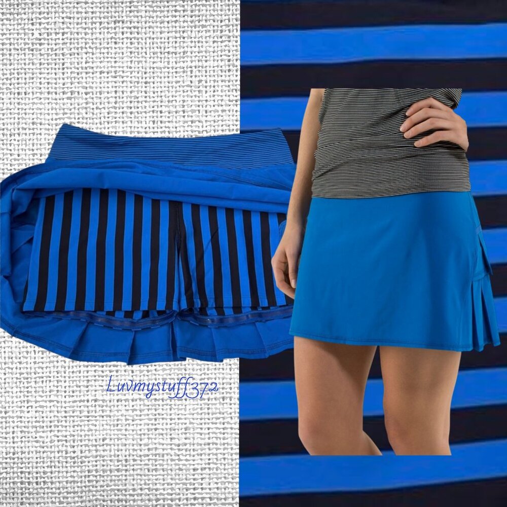 🖤💙 Lululemon Boroque Blue Pacesetter Skirt with ruffles -SEE MATCHING TANK!